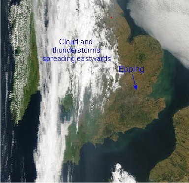 Satellite Picture for 1200GMT on 10/08/2003